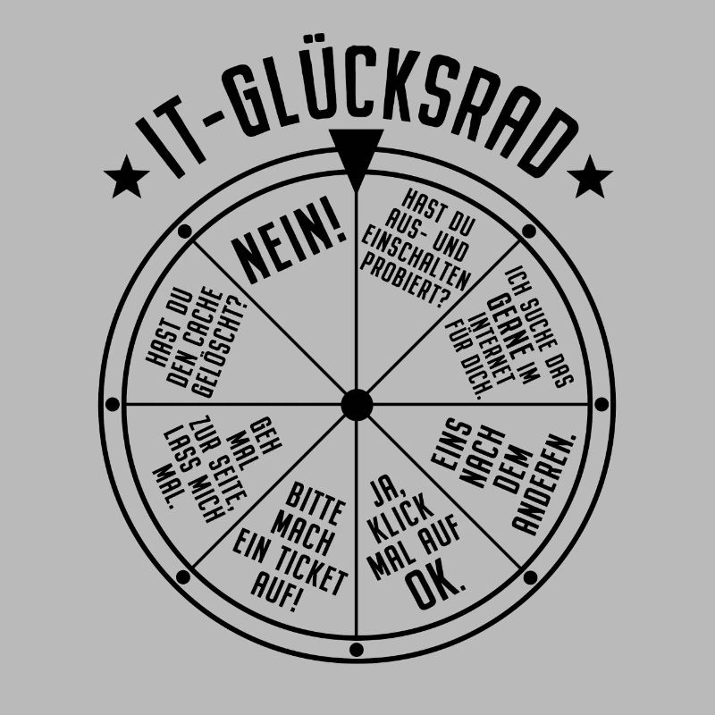 IT Support Glücksrad Service Desk IT Helpdesk Nerd