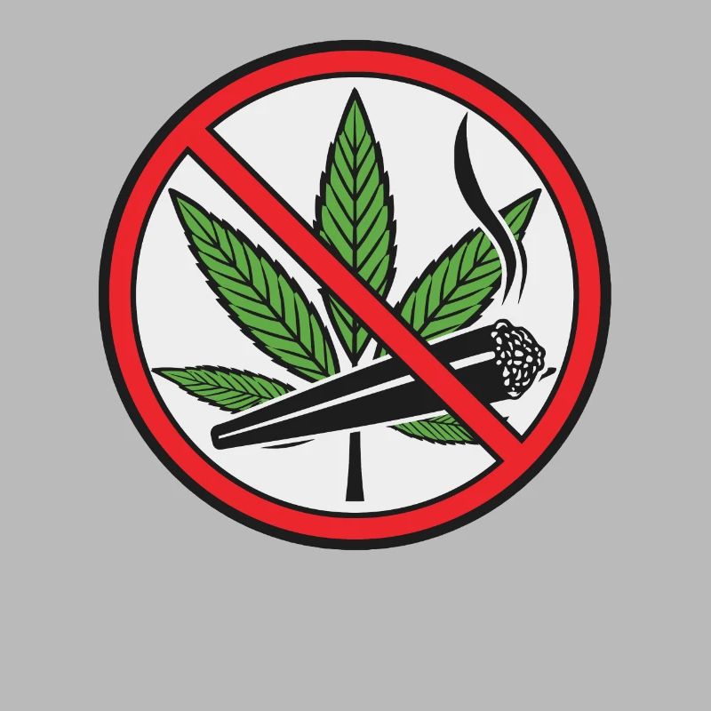 Panneau de prohibition cannabis marijuana