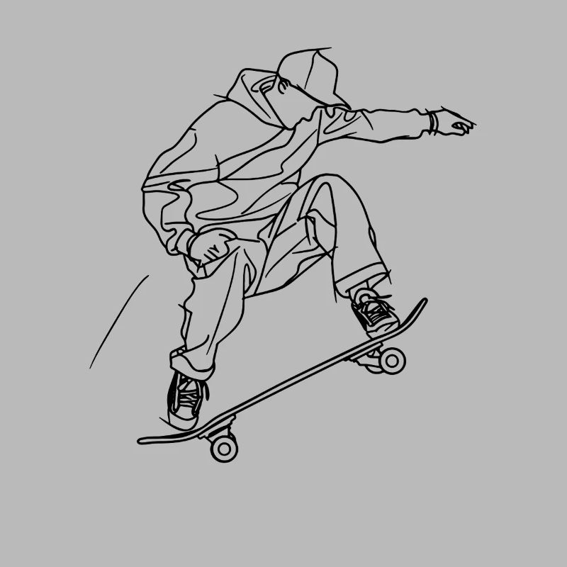 Skateboarding Drawing