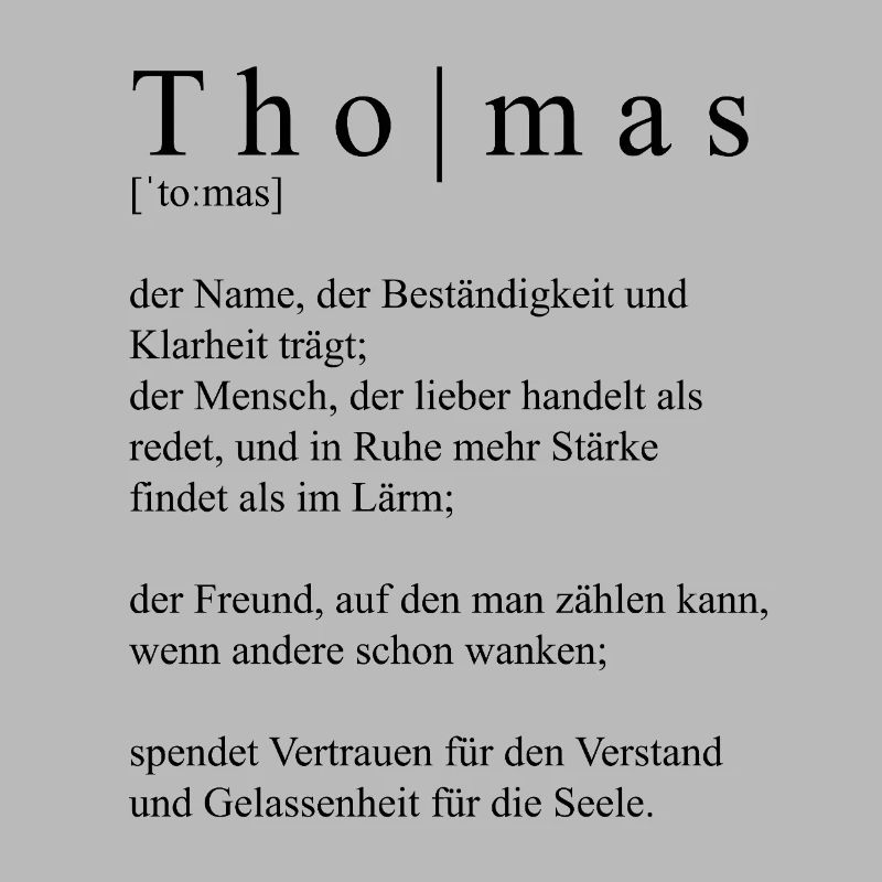Thomas Definition Typografie