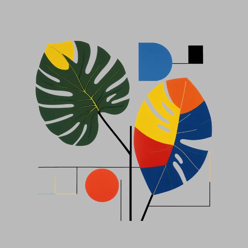 Vivid Tropical Leaf Montage
