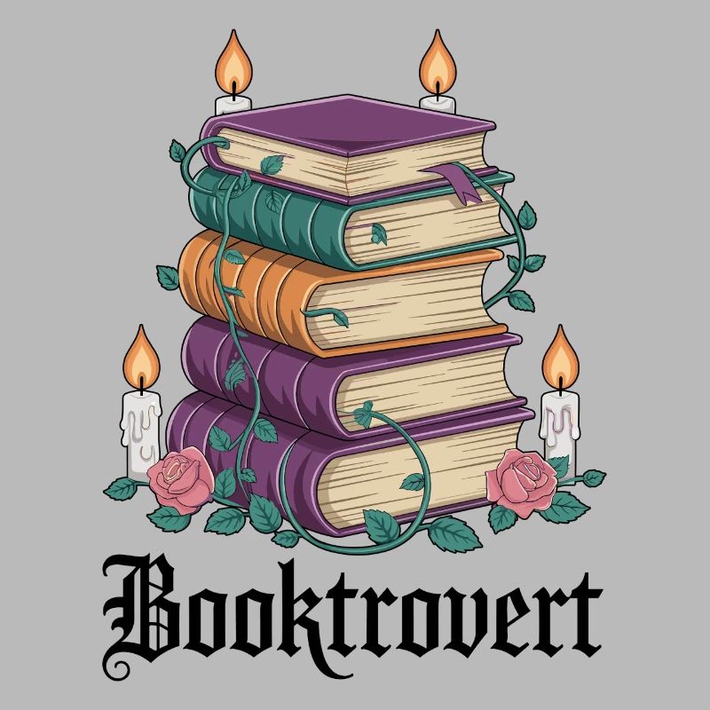Reading Magic Stack of Books with Candles