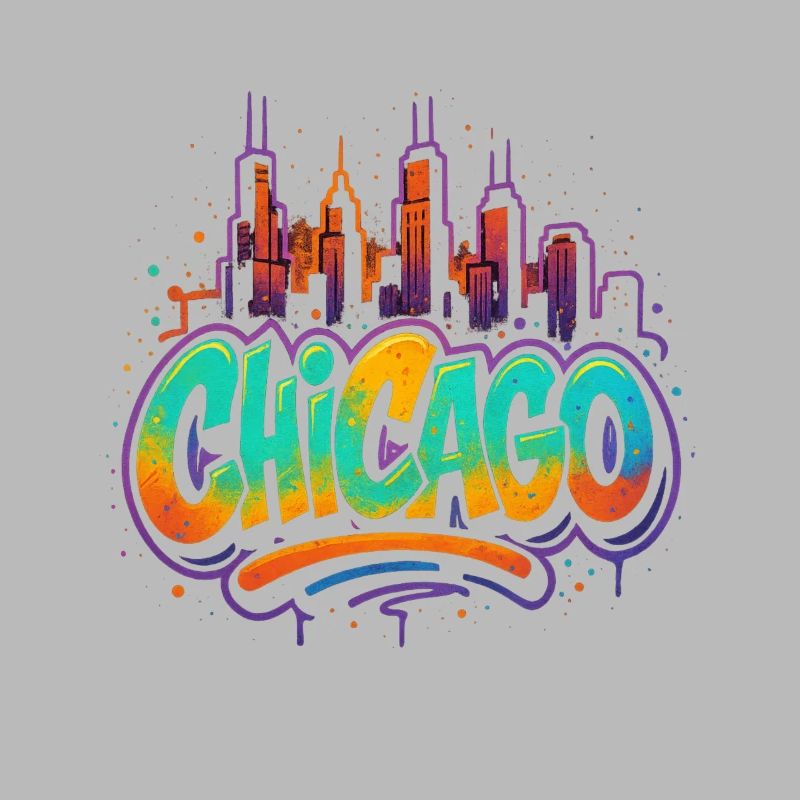 Chicago Graffiti Skyline