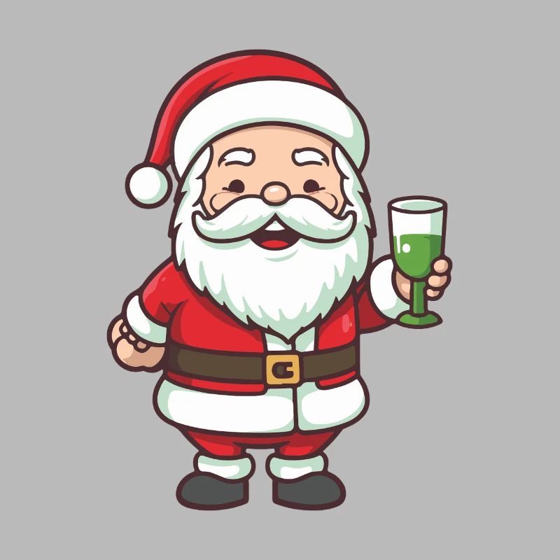 Weihnachtsmann Drinking Comic Weihnachten