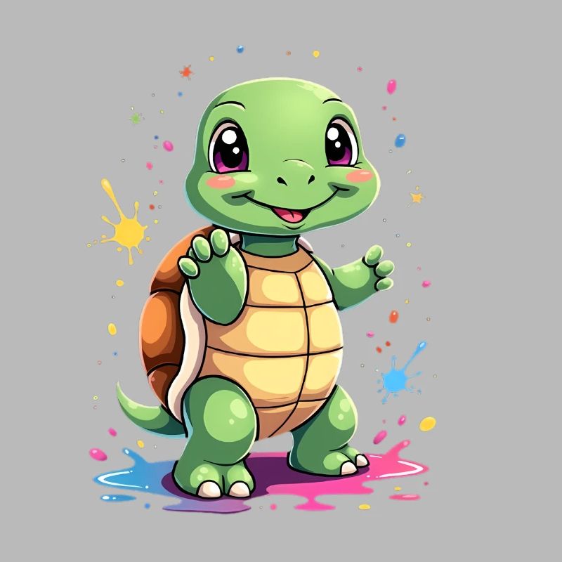 Schildkröte Farbspritzer Spaß