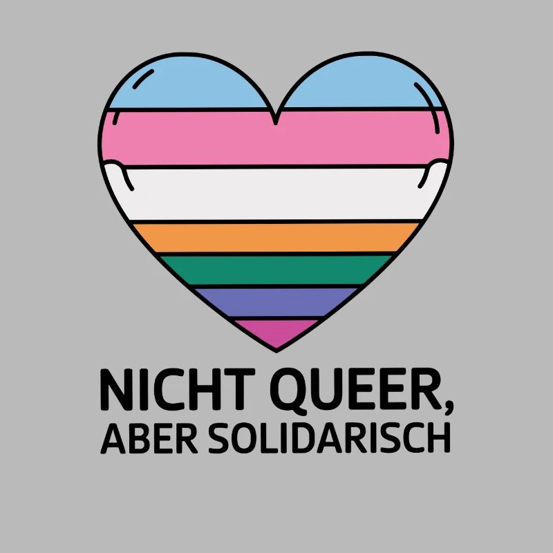  Nicht Queer Aber Solidarisch Herz Pride Ally