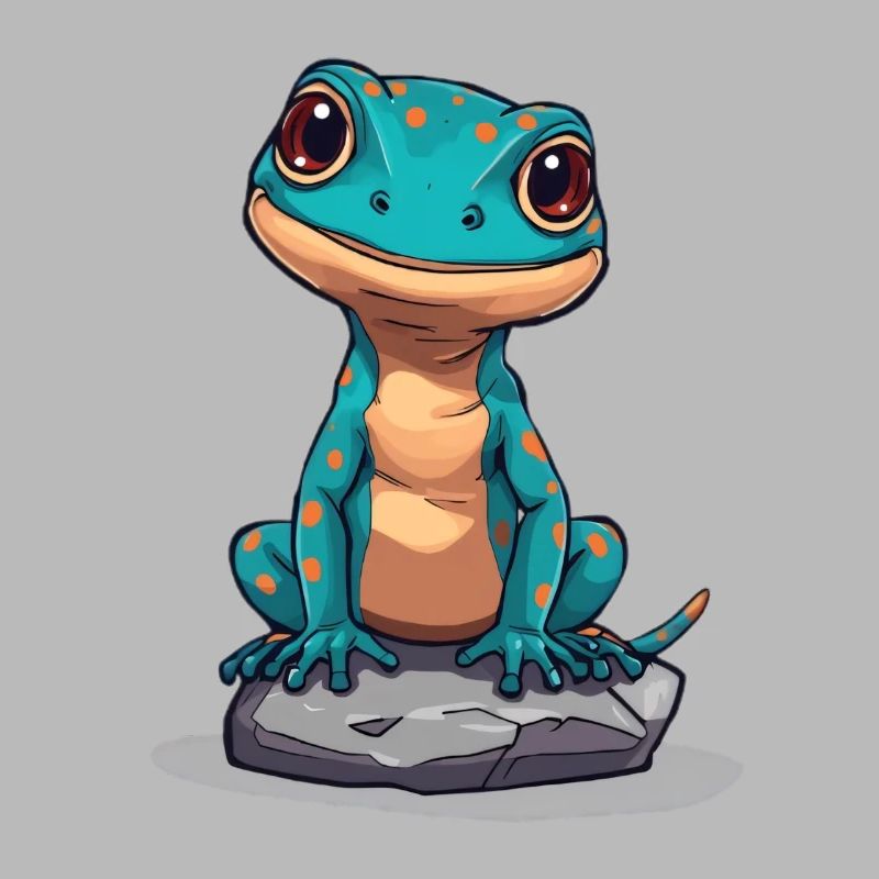 Gecko mignon sur une pierre