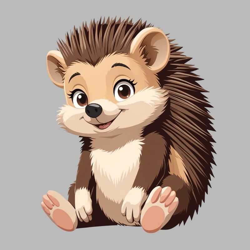 Illustration de hérisson câlin