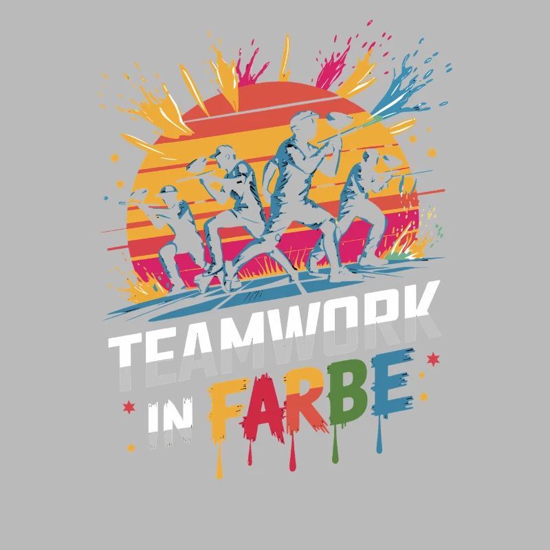  Teamwork In Farbe Maler Team Handwerker Lackierer