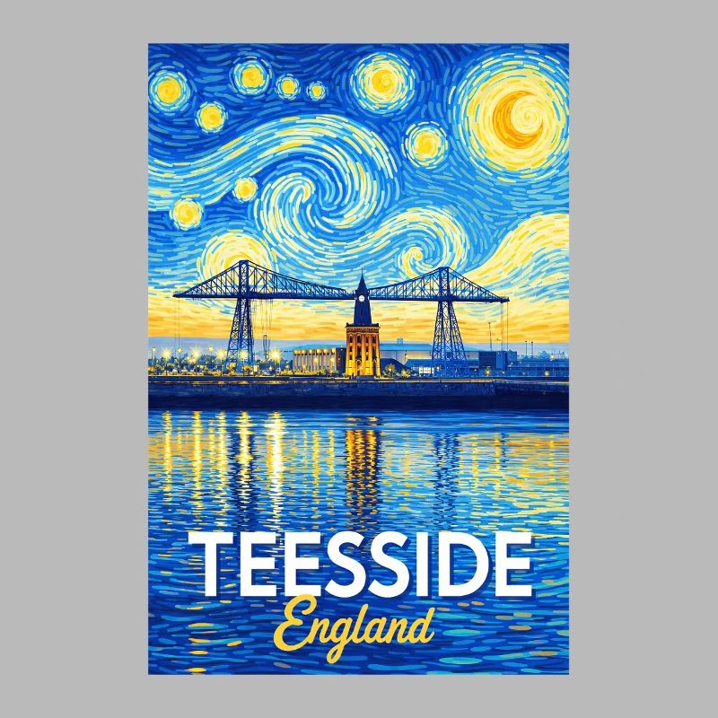 Pont néon de Teesside en Angleterre