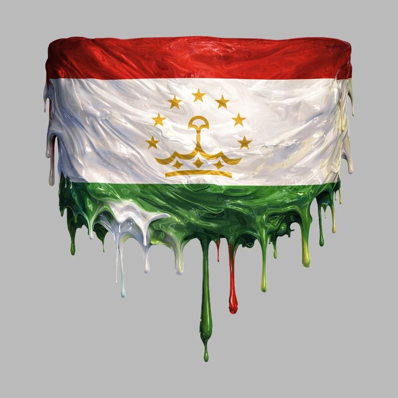 Gouttes de graffitis du drapeau tadjik