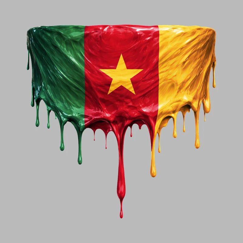 Art de drapeau de largage du Cameroun