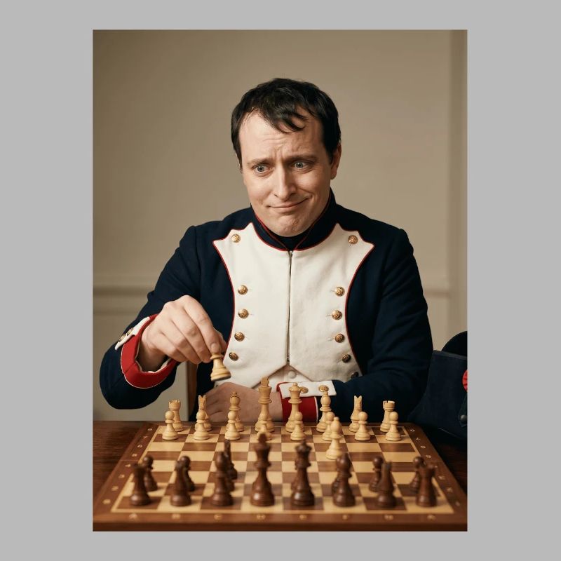 Napoleon plays chess.
