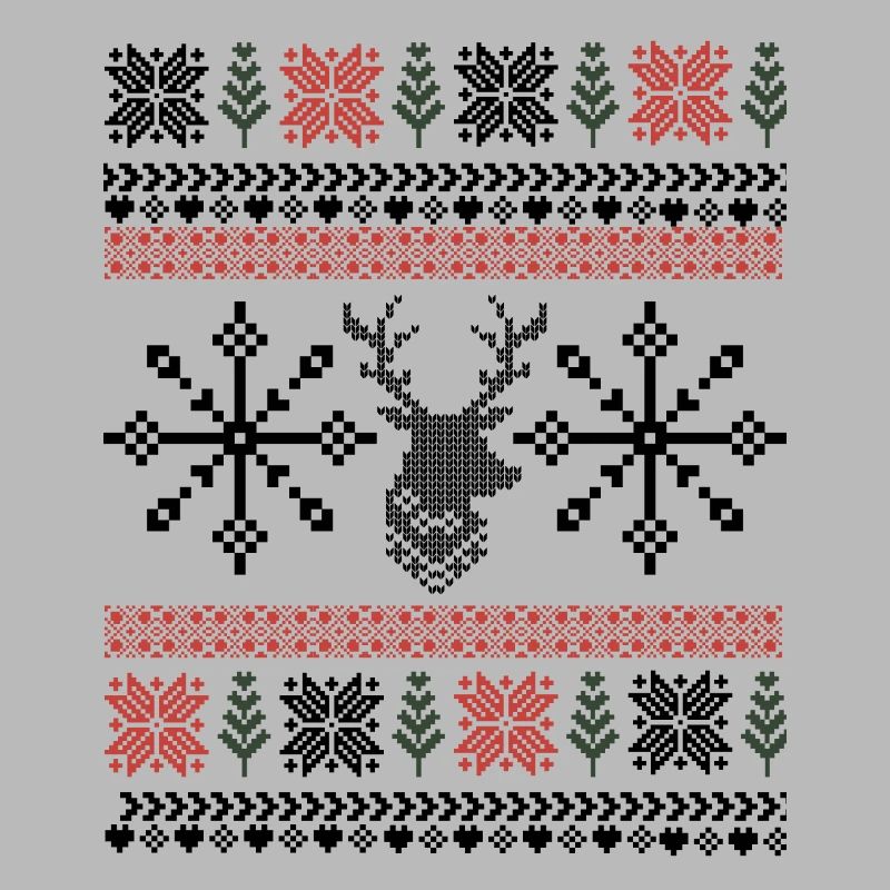 Retro Christmas Pixel Pattern