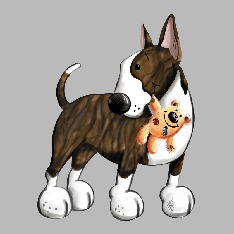 Bullterrier mit Teddy