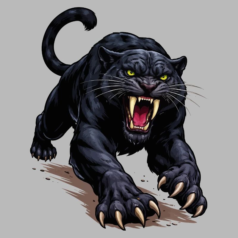 Schwarzer Panther Angriff