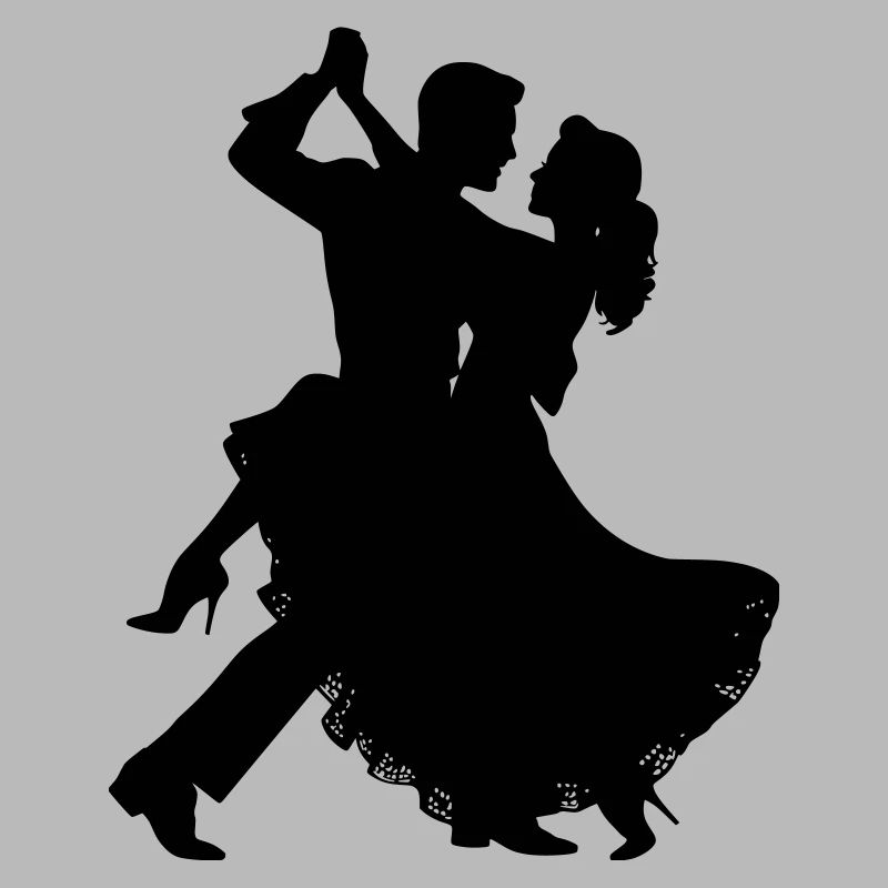 Silhouette du couple dansant | Motif de danse élégante
