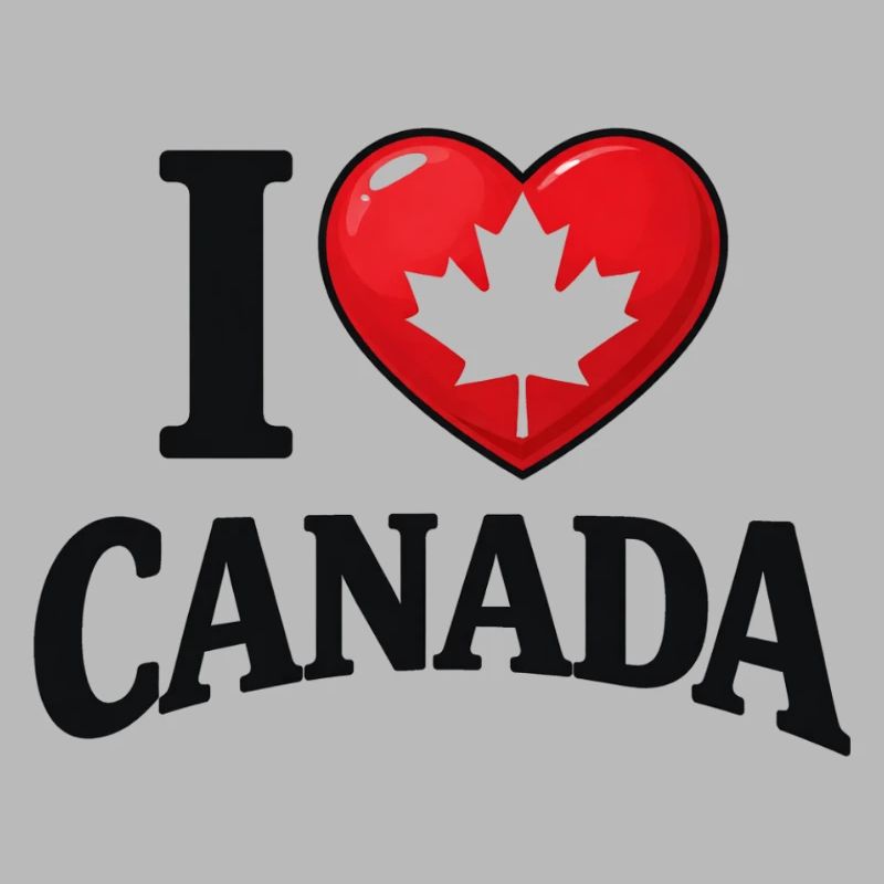 I Love Canada – Message avec feuille d'érable