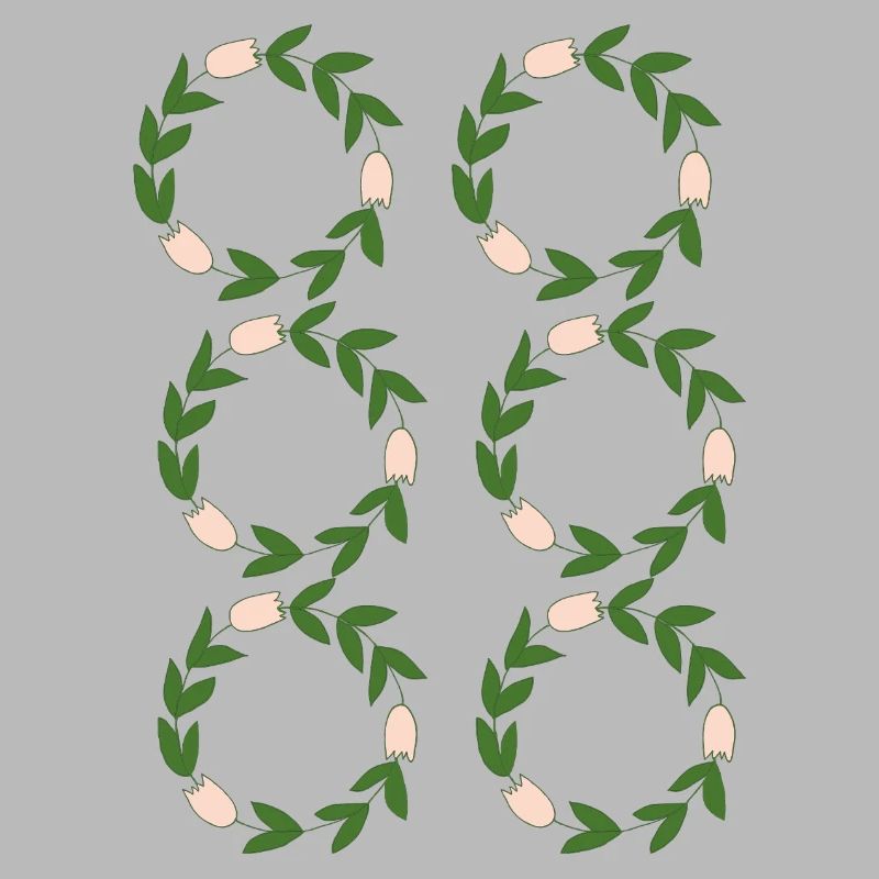 Floral pattern in grass shape