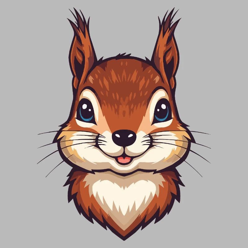 Süßer Eichhörnchen Kopf