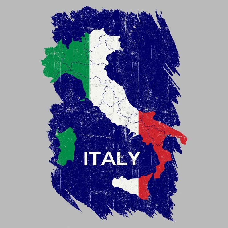 Italia Flag Map