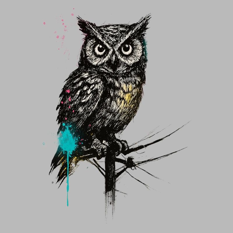 NightOwl with Paint Splashes