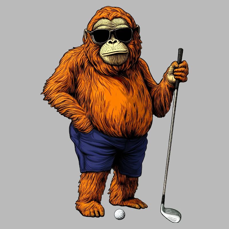 Golfeur singe