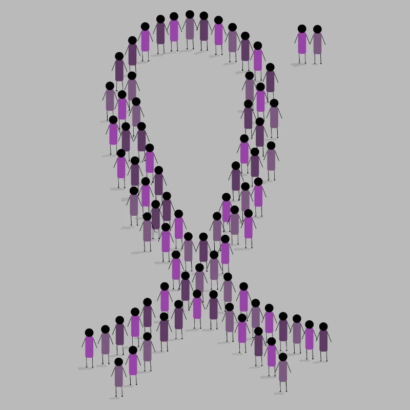 Crowd Purple Epilepsy Bow Togetherness