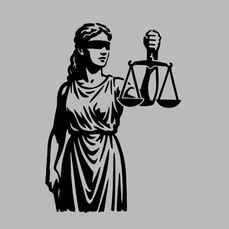 Justitia Dessin au trait avec des échelles