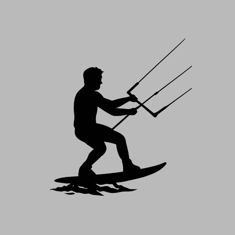 Cool Kitesurfer in Action – Dynamic Silhouette
