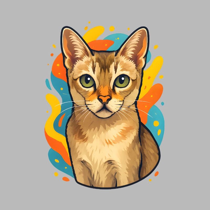 Explosion de couleurs de chat de Singapura