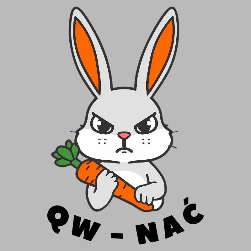 QW NAĆ - Angry White Rabbit (funny pun)