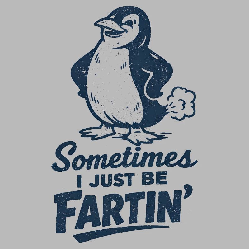 Parfois, je pète simplement – pingouin qui pète