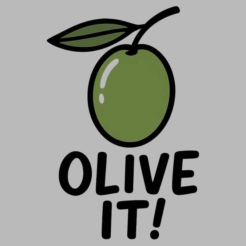 Illustration d’olive avec slogan