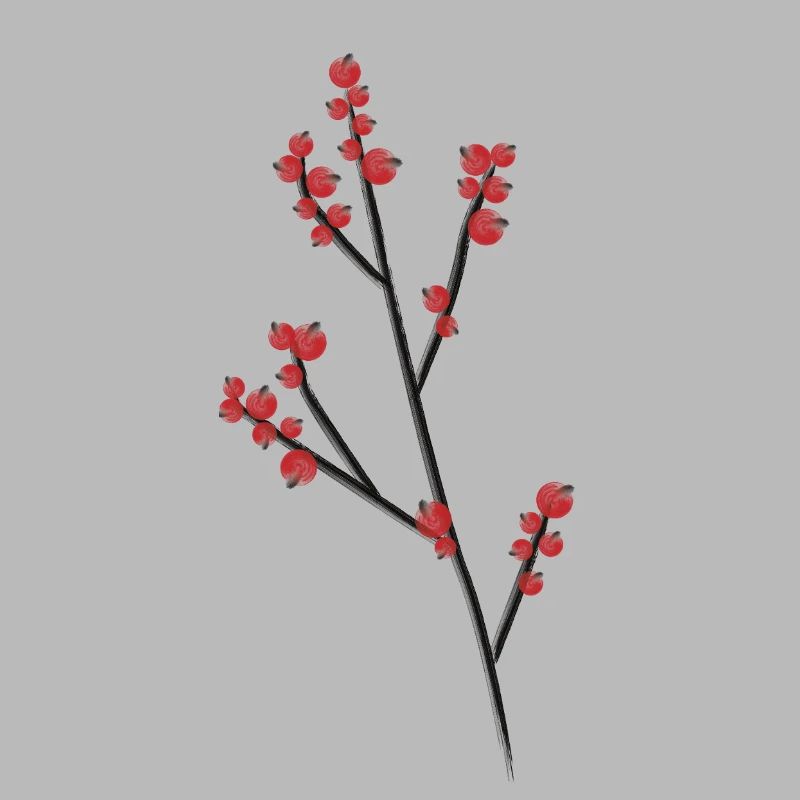 Red berry branches