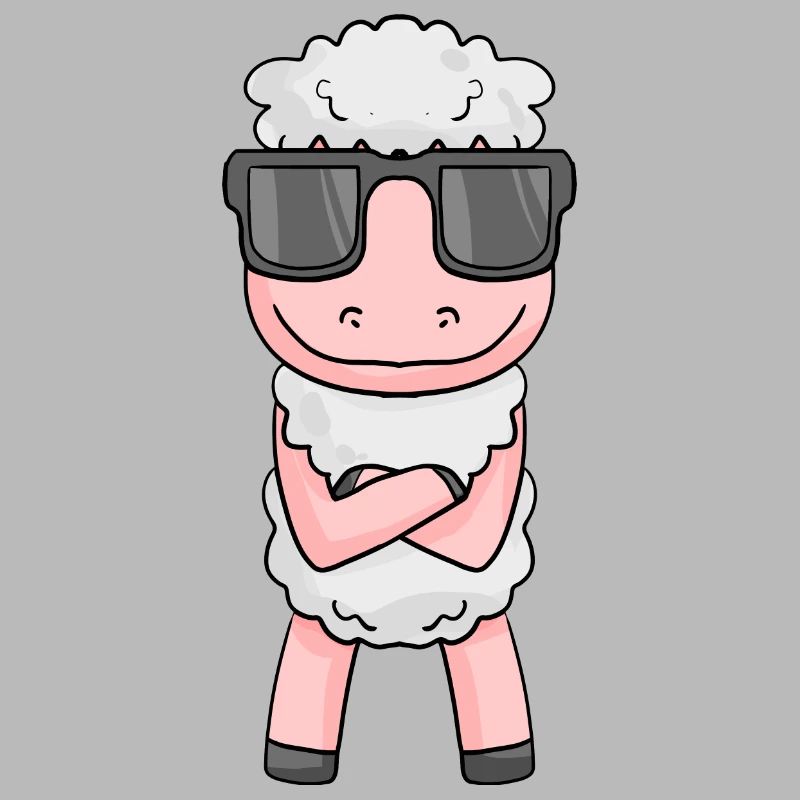 cool sheep with sunglasses
