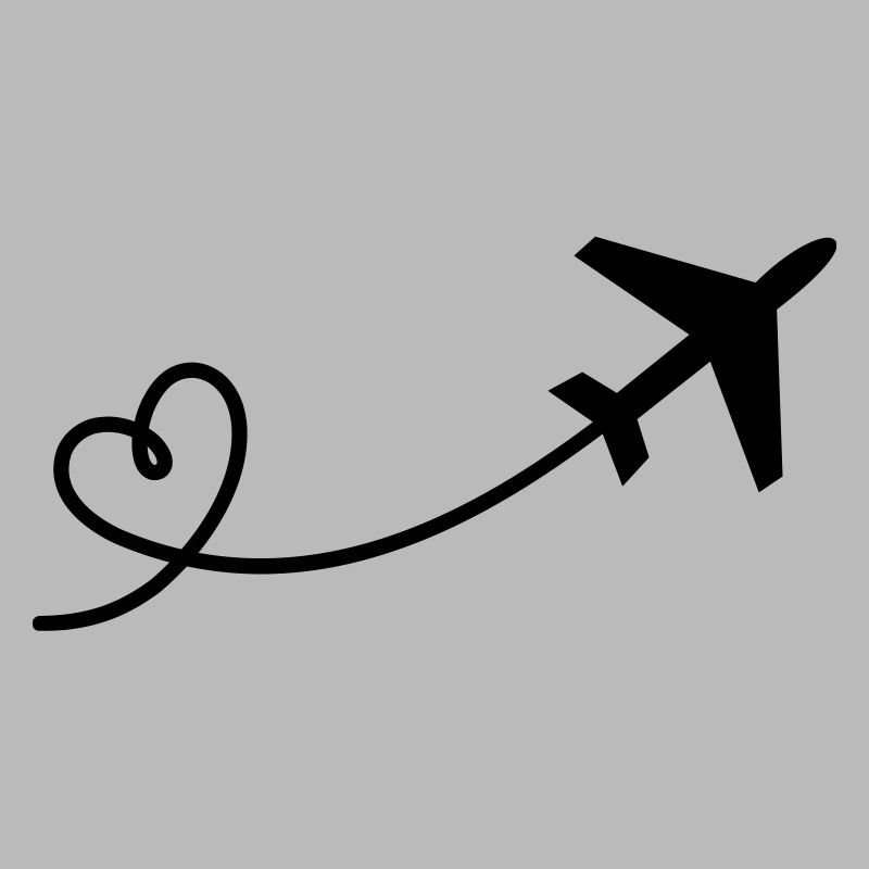 Flugzeug mit Herz