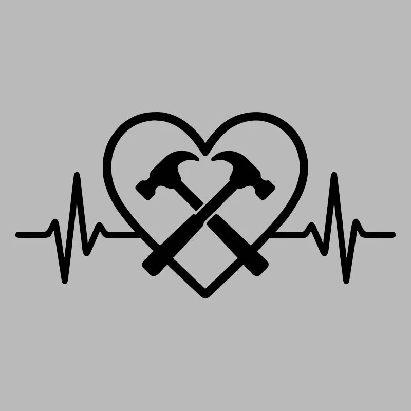 Crossed Hammers Heart Artisan Tool