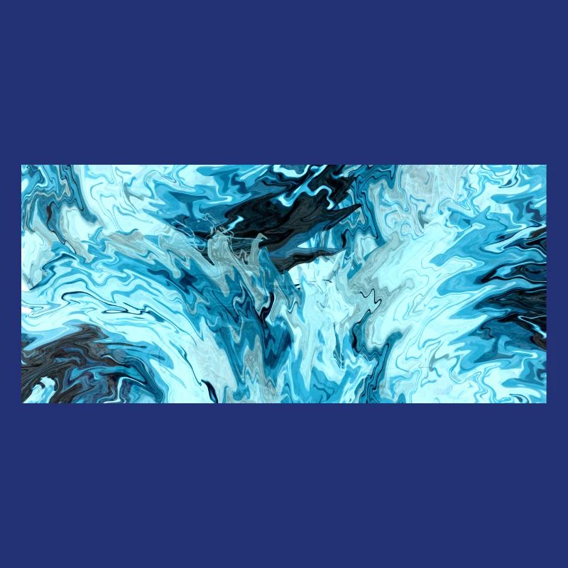 Aqua Marble Pattern Waves