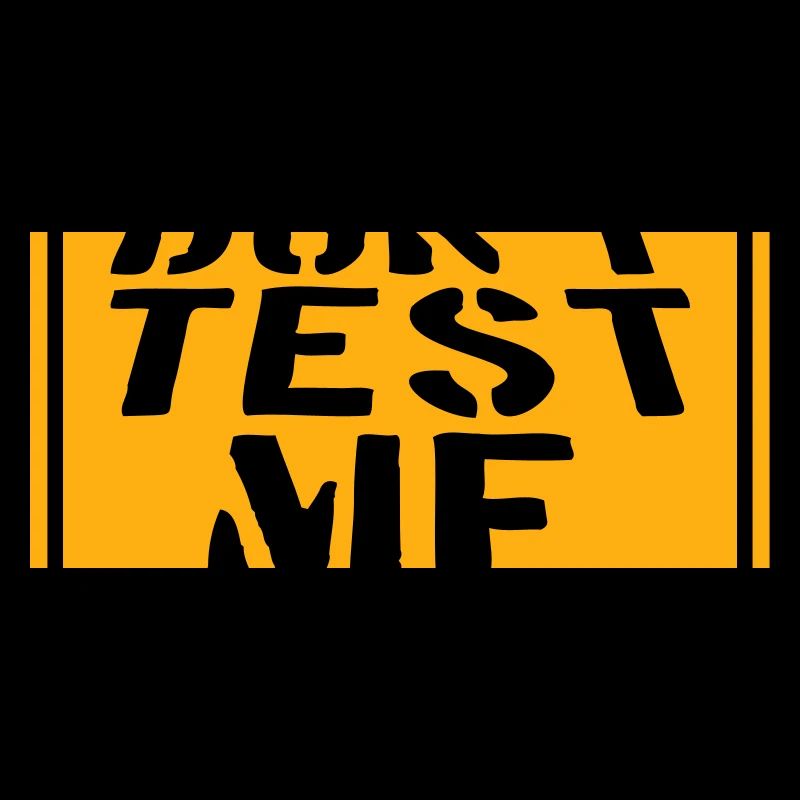 Don't Test Me Schild Frech Lustig Zitat Spruch
