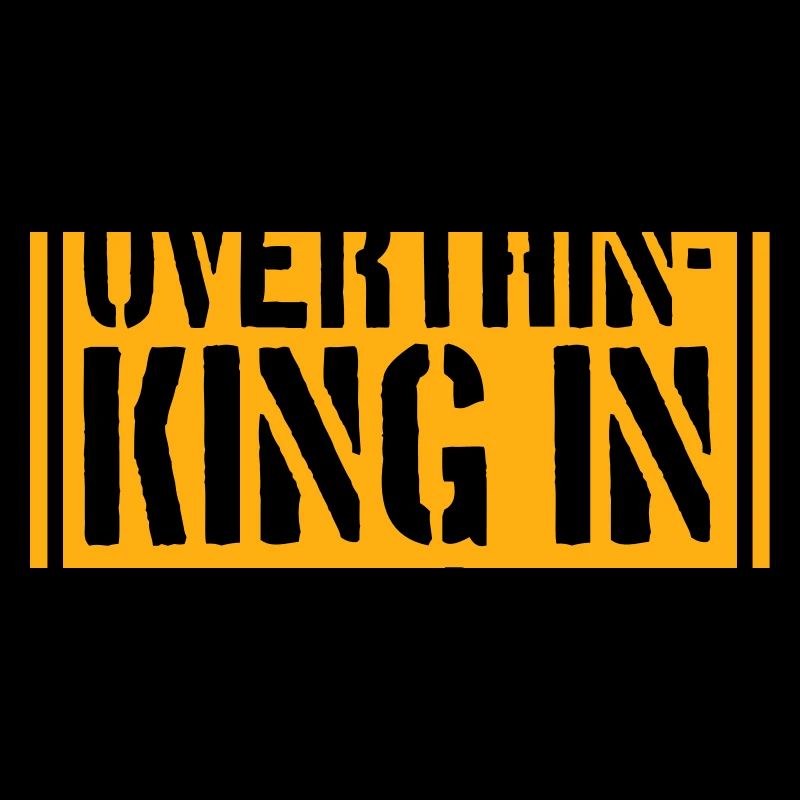 Overthinking In Process Lustig Grübeln Spruch Logo