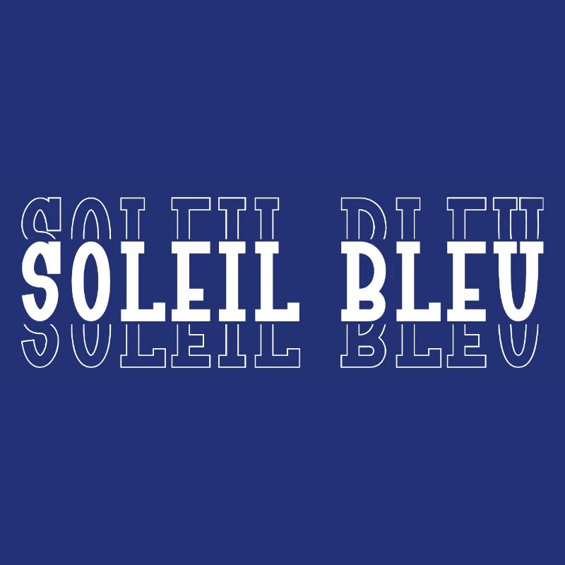 Typographic Blue Sun