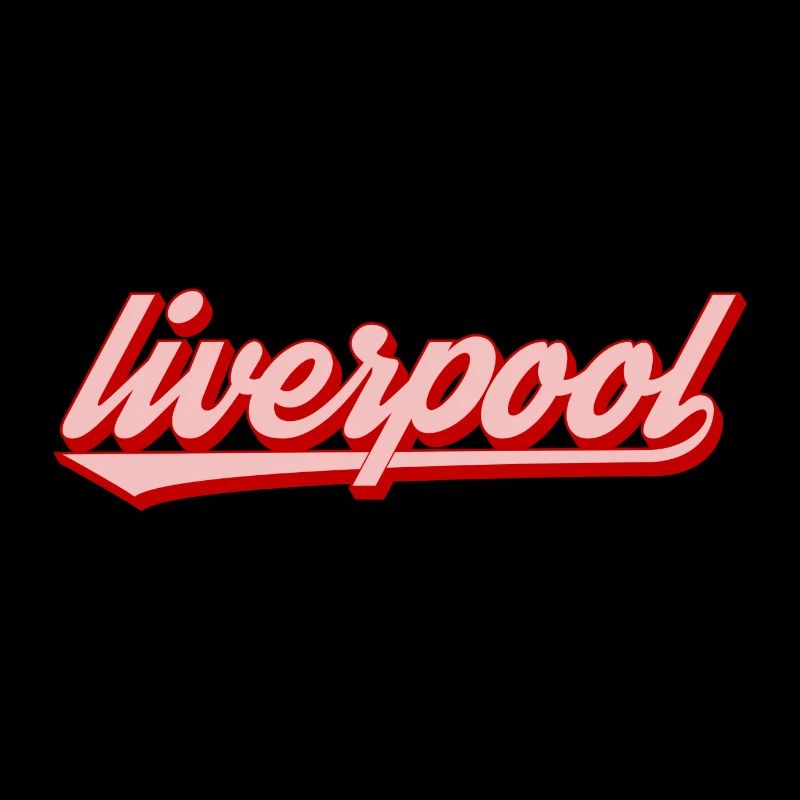 Description graphique rouge des lettrages Liverpool : Gesc