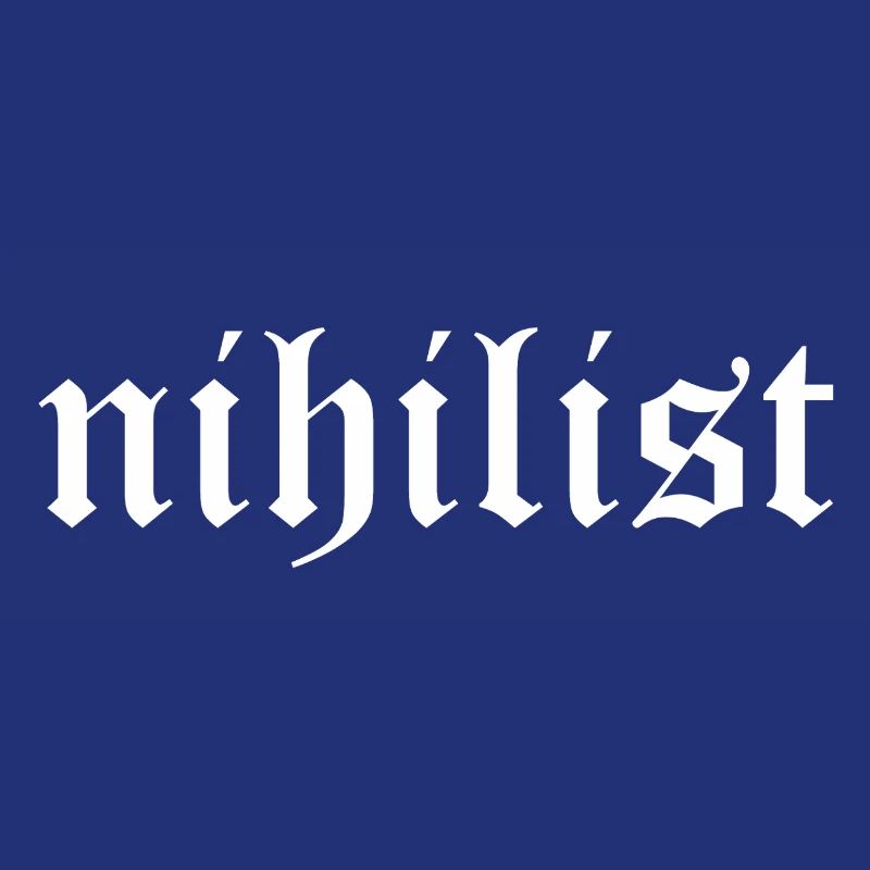 Nihilist gothic typography logo design