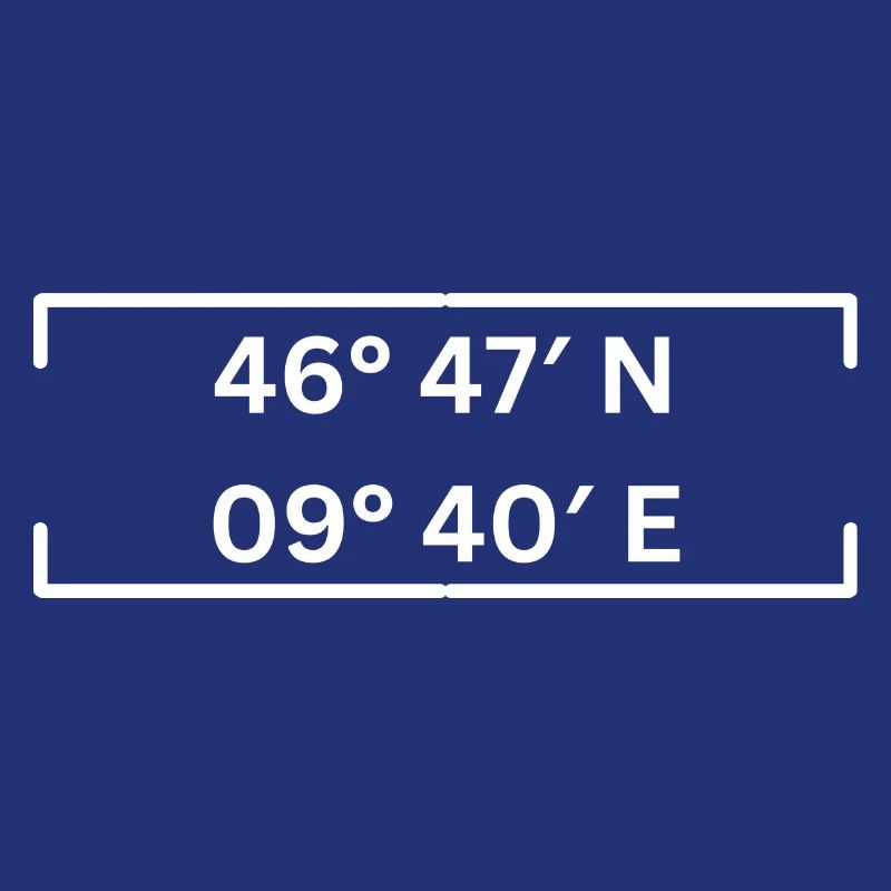 Coordinates Arosa Graubünden Minimalist