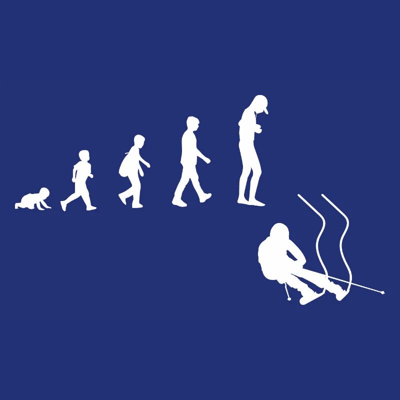 Evolution from baby to downhill skier