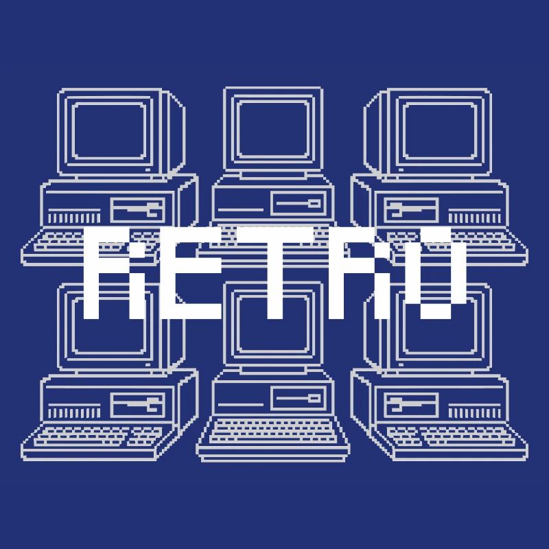 Rétro grille informatique techno