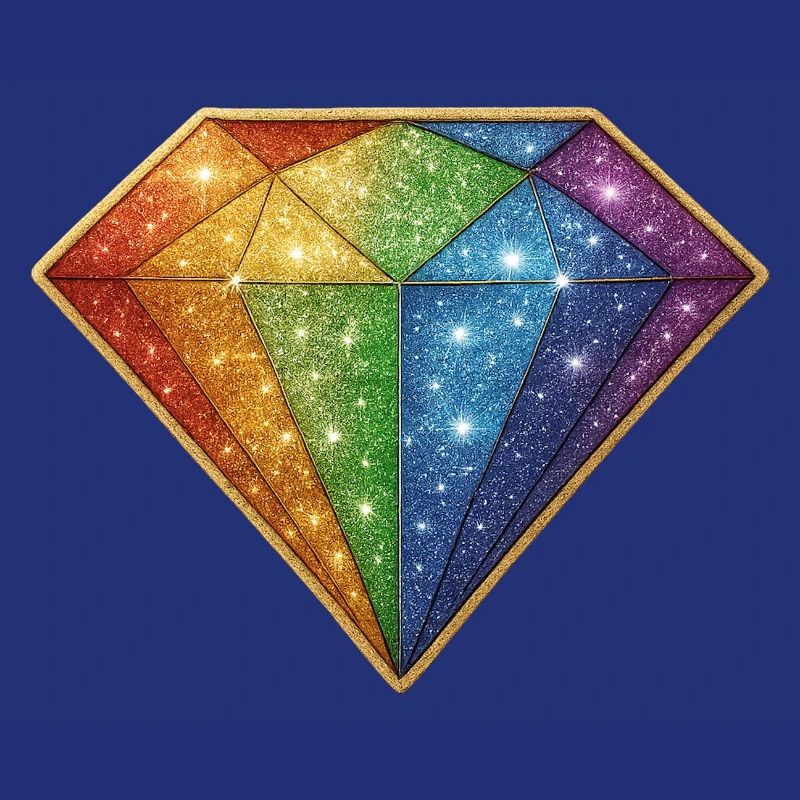Rainbow Glitter Diamond