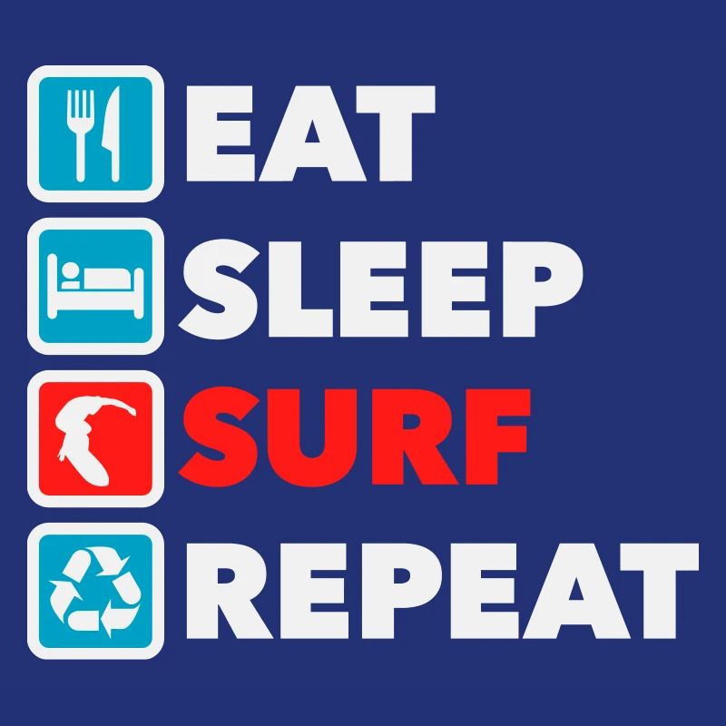 Manger, dormir, surfer, répéter