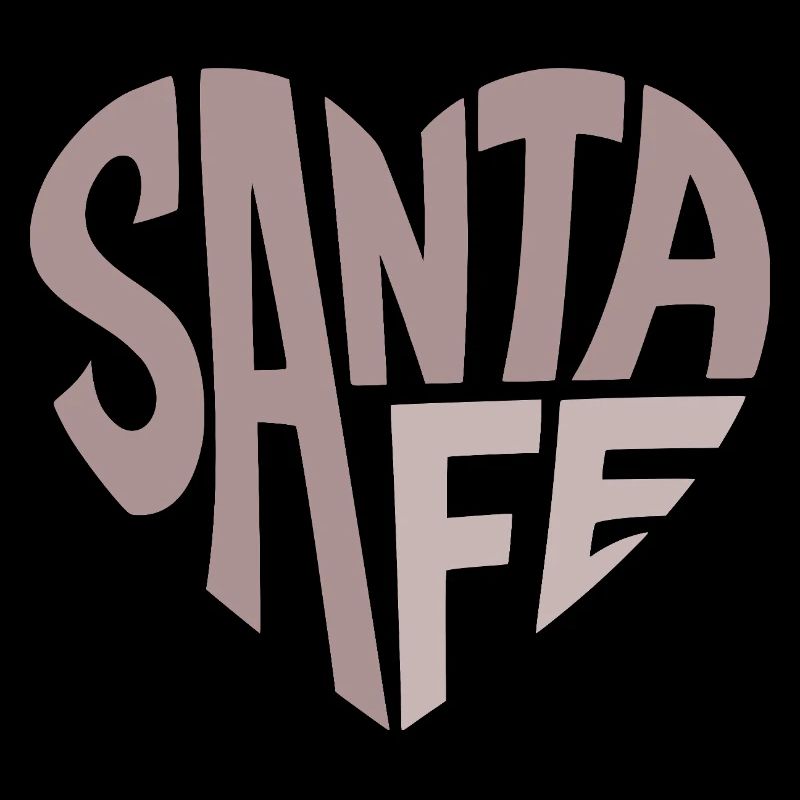 Santa Fe Retro Typo Herz